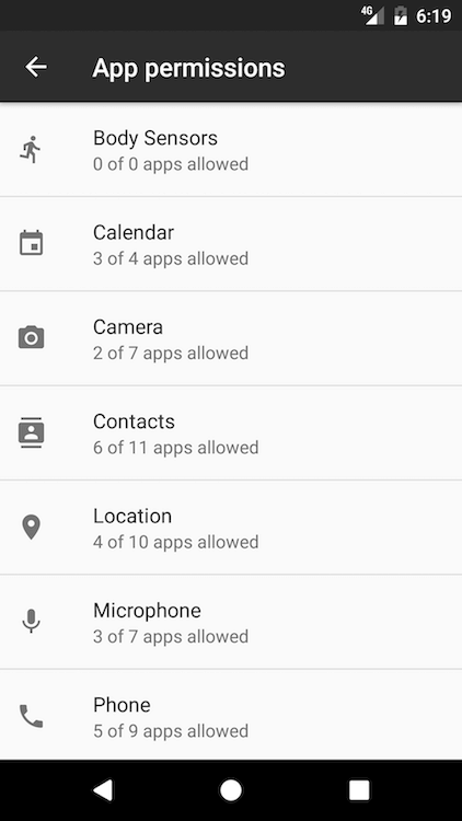 Disable permission for OpenPhone to use contacts on an Android device